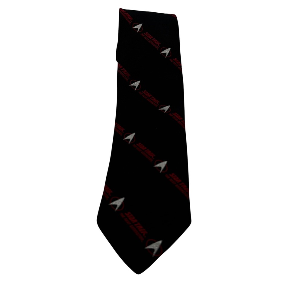 Ralph Marlin Star Trek The Next Generation Black Logo Polyester Tie USA (TB28)